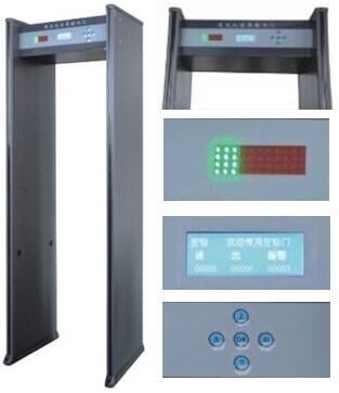 ABNM600LCD 6 detection zones waterproof walk through metal detector with LCD