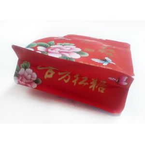 China Flat Bottom Plastic Food Packaging Bags , Sugar Plastic Zipper Pouches on sale