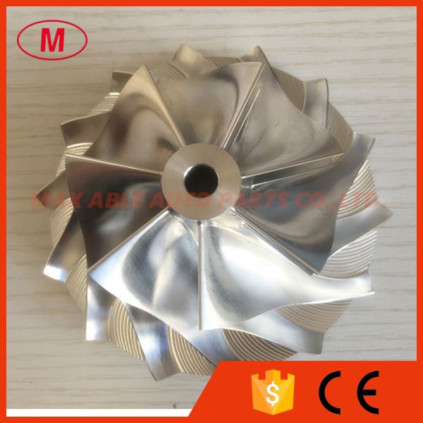 HY55 69.91/103.00mm 7+7 blades high performance turbo billet compressor wheel