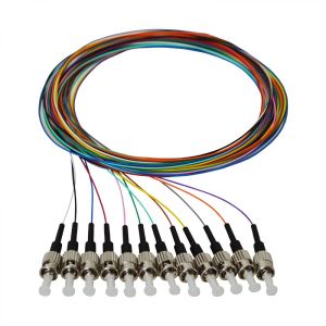 12 Fibers Fiber Optic Pigtail ST UPC Singlemode OS2 LSZH 3m For FTTH Solutions