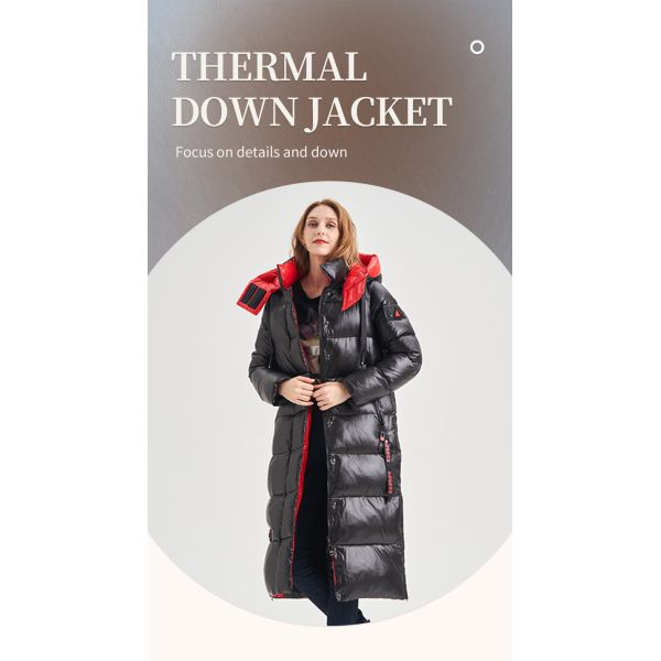 FODARLLOY Fall Winter Women Middle and long cotton-padded lady winter coat zipper two large size cotton-padded lady with hat