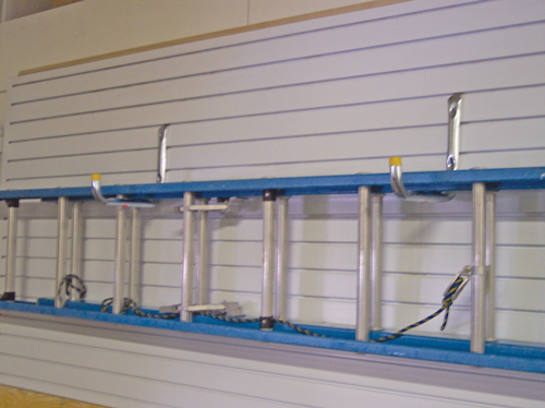 SGS Certification PVC Slatwall Panels For Display / Shelves , Easy To Clean