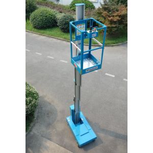 Cheap Blue Self Propelled Aerial Lift Single Mast Self Propelled With 5 m Working Height for sale