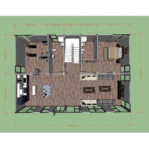 20FT 40ft Granny Flat Container House Hotel Frame Kit Container Prefab Homes