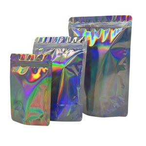 VMPET Holographic Stand Up Pouch Biodegradable Aluminum Foil Pouches