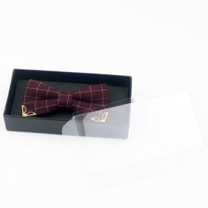Gift Storage Bow Tie Packaging Box with Clear Window Luxury Custom Printing