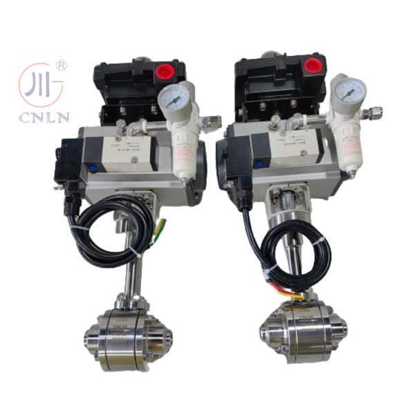 Quality CF3/CF8 DN20 Stainless Steel Cryogenic Pneumatic Ball Valve For LNG/LOX/LN2/LAR/LCO2 Liquid Gas wholesale