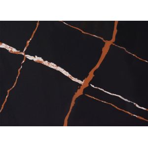 High Gloss Calacatta Quartz Stone Top Scratch Resistance Easy To Clean