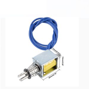 DC 12V 0.3N 8mm Stroke Open Frame Solenoid Electromagnet