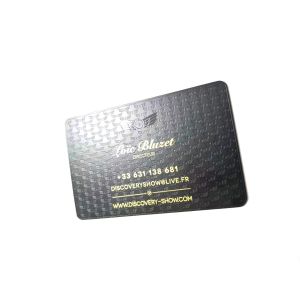 Deep Etching Logo Metal Membership Card With Debossed Texture