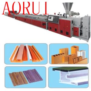 Smooth PP / PE WPC Plastic Profile Conical twin-screw for Ceiling