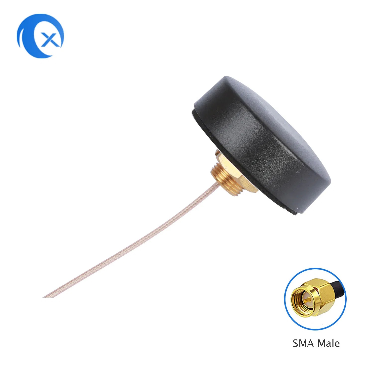 Cheap Ultra Low-Profile 2 dBi Gain LTE Cellular Antenna with 698-960 MHz and 1710-2170 MHz Frequency Range for sale