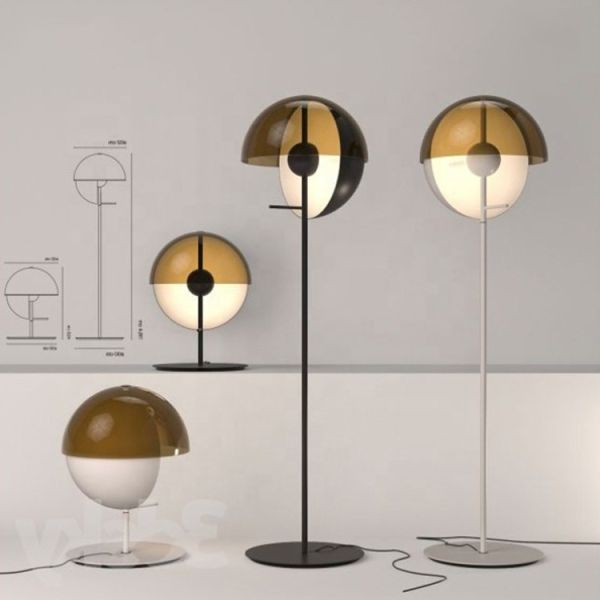 Post Modern Bedside Table Lamp Black And White Glass Lamp Shade