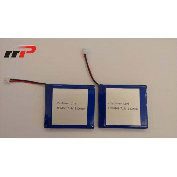 7.4V 886168 2400mAh Lithium Polymer Battery Packs KC IEC62133 EN62133