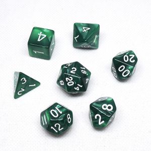 Poly Color Resin Dice Set#Rpg#Dnd#Coc Marble Pattern Preminum and Luxury