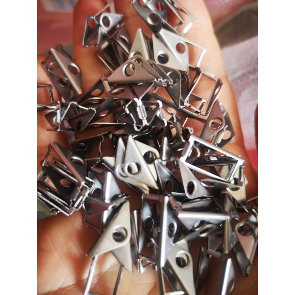 Custom Stainless Steel Stamped Spring Clips | Triangle Mounting Brackets with