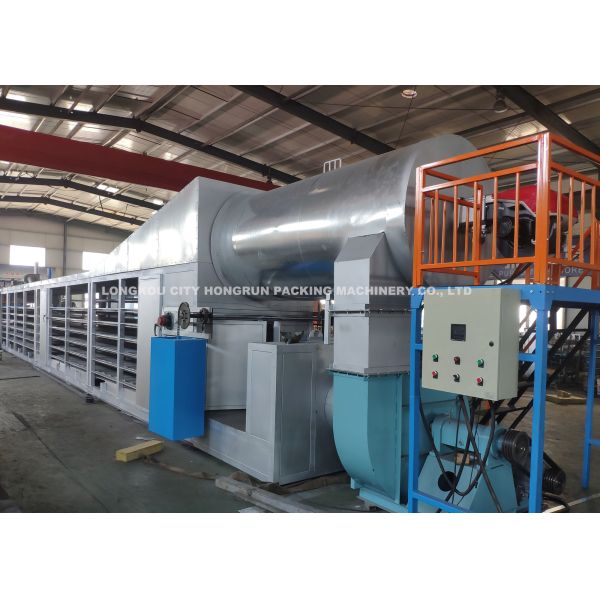 Automatic Rotary Egg Tray Machine , Fully Roller Egg Boxing Machine Line 2000pcs