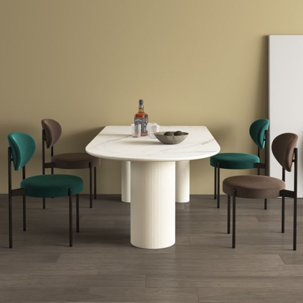 Quality 12mm Rock Beam Contemporary Dining Table 75cm High Modern Style Scratch Resistance wholesale