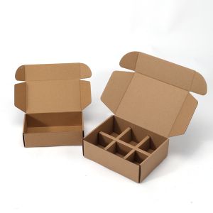China Corrugated Board Custom Reusable Kraft Flexography Shipping Box With Dividers Insert on sale