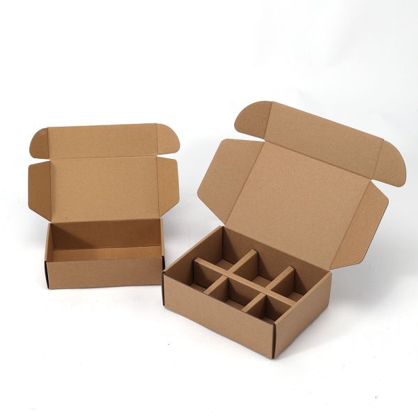 Quality Corrugated Board Custom Reusable Kraft Flexography Shipping Box With Dividers Insert wholesale