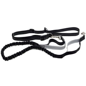 Retractable Rope Reflective Dog Harness Waist Belt Dual Handle Elastic Bungees