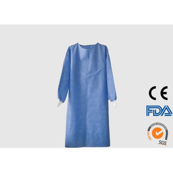 Quality CE Certificate Medical Isolation Gowns , Blue Disposable Aprons 120*140cm wholesale