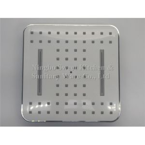 Chrome plating two fuctions shower head hand shower set square overhead shower
