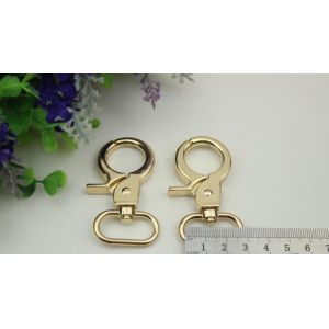 Oval shape eye bolt 26 mm gold metal trigger swivel snap hook for handbag