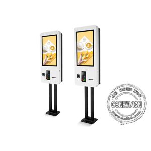 24 Inch Touch Screen Kiosk Self Service Order Machine QR Code Scanner With