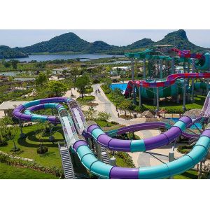 Hotel Custom Water Slides , Swimming Pool Water Slides 10 Years Life Span