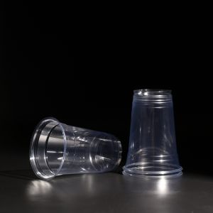 Cheap 14oz BPA Free PET Plastic Disposable Drinking Cup with Dome/Flat Lid for sale