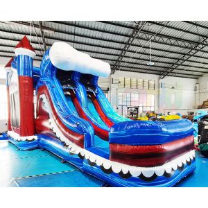Combo Bouncy Castle Commercial Inflatable Bouncer For Festival Activity