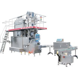 6000 PPH 250ml Base Aseptic Carton Filling Machine with Straw Applicator for
