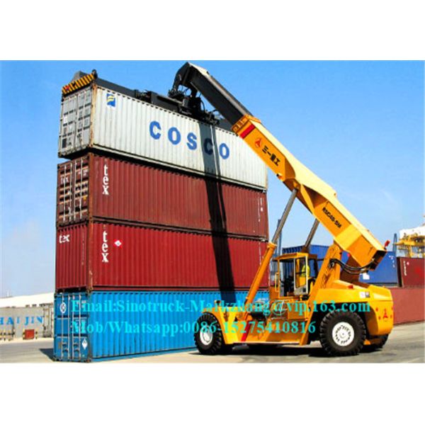 Quality Yellow Port Handling Equipments Forklift Reach Stacker With Cummins VOLVO Diesel Engine wholesale