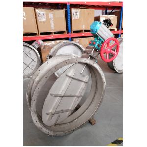Pneumatic Butterfly Dampers Round High Temperature Industrial Butterfly Dampers