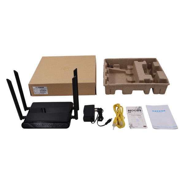 OEM Openwrt Ac 1200 Mbps Wireless Router / Black Wifi Router 4 LAN Ports
