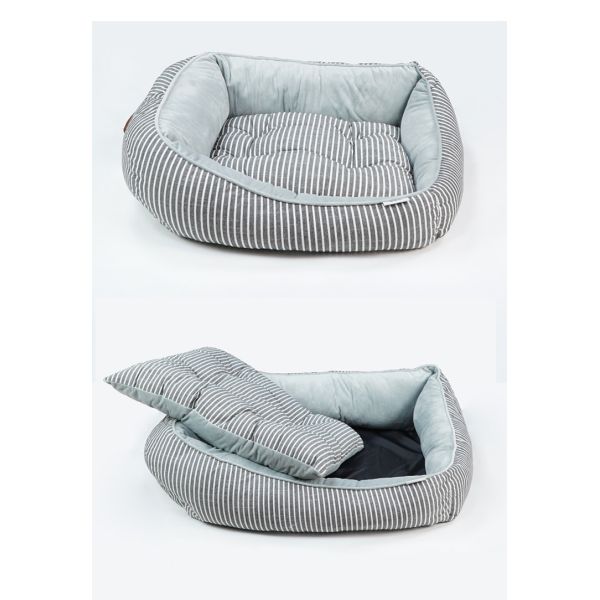 Gray Thick Memory Foam Dog Bed OEM Orthopedic Dog Crate Mat