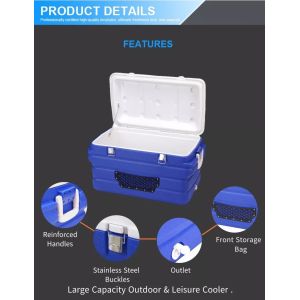 90L Capacity Cold Chain Box with PE / PU / PP Material and Side Handles for Easy