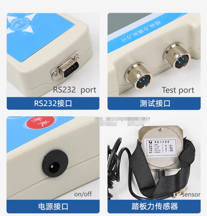 AA4C Brake Pedal Hand Brake Gauge Vehicle Inspection Equipment Brake Pedal Effort Tester