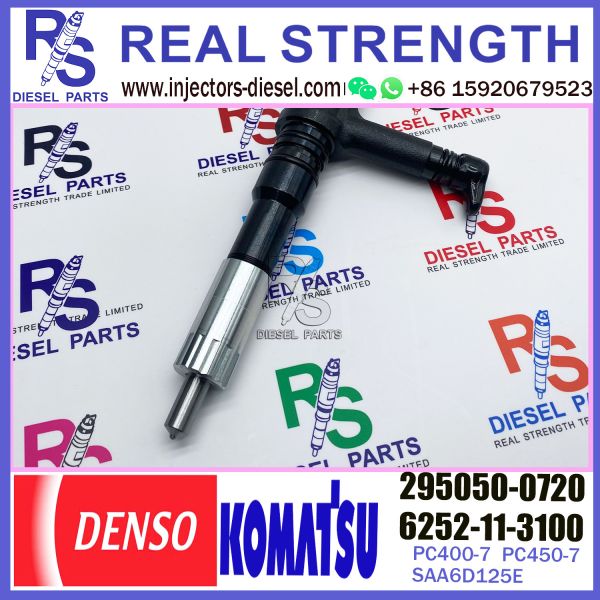 For KOMATSU SAA6D125E excavator PC400-7 PC450-7 injector 6252-11-3100 295050-0720