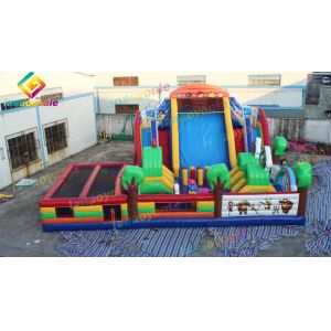 Cheap Waterproof Inflatable Play Park Castle Playground For Children Size 13.5x12x5.7M for sale