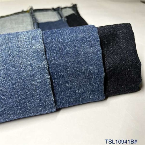 Quality High Elastic Shrink Resistant Dark Indigo Slub Denim Fabric For Jeans 7.3 Oz wholesale