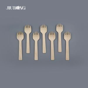Custom Biodegradable Disposable Cutlery Wooden Compostable Flatware 140mm