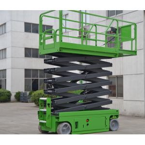 China 13.8 Meters Electric Elevated Self Propelled Scissor Lift with Extension Platform 320kg on sale