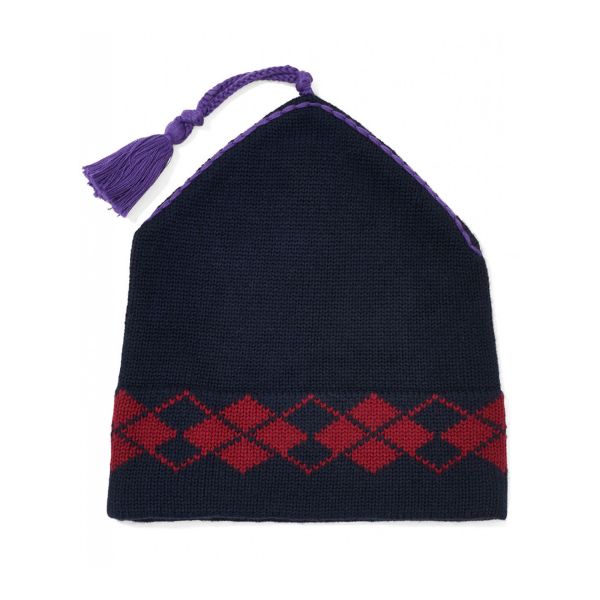 Quality Comfortable 5gg Knit Beanie Hats With Argyle Jacquard Pattern Customized Color wholesale
