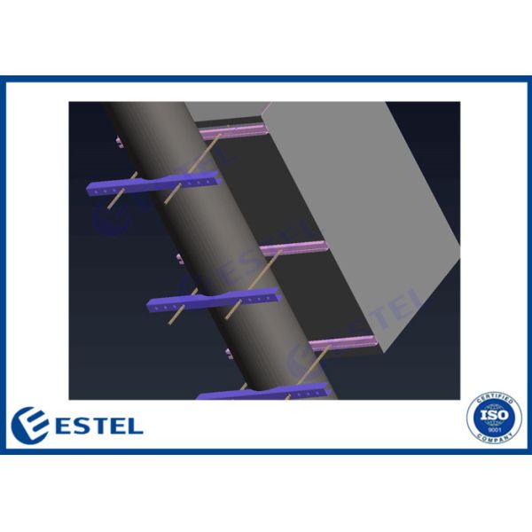Double Wall 9U ISO9001 Outdoor Pole Mount Enclosure