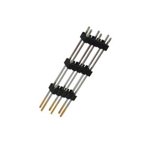 10 Pin Dual Row Pin Header 2.54 Mm Pitch Header Straight Type Three Plastic