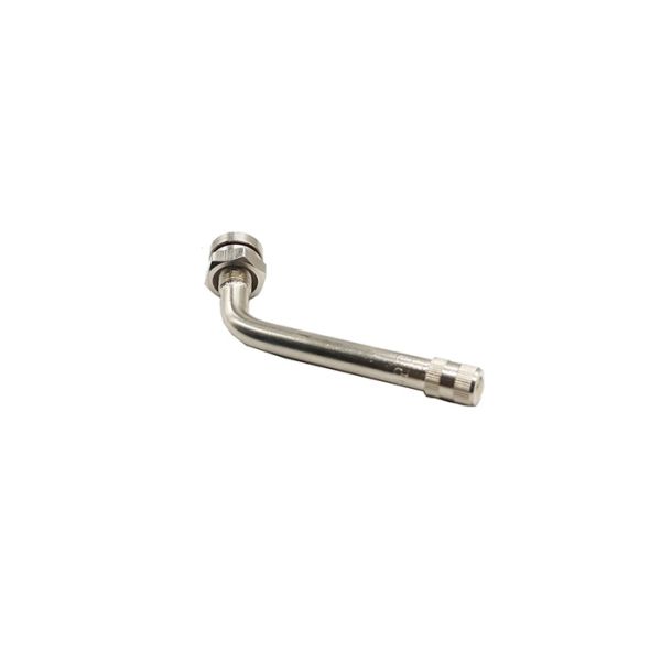 TR545D High Pressure Valve Stems 9.7mm Rim Hole Bend 60° Brass Nickel Plated