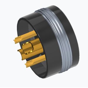 Customized Solder Cup Connector Spring Loaded 6 Pin Pogo Connector