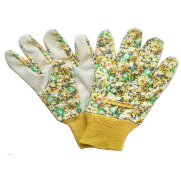 Yellow Twill Working Hands Gloves Breathable Protecting Against Abrasion